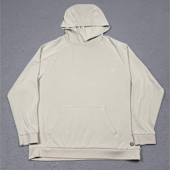 Free Fly Apparel Other - Free Fly Hoodie Mens XL White Bamboo Fleece Pullover Kangaroo Pocket Lightweight